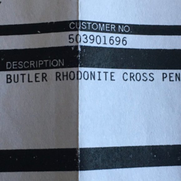 Butler Rhodonite Cross Pendant - Picture 2 of 3